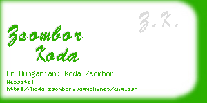 zsombor koda business card